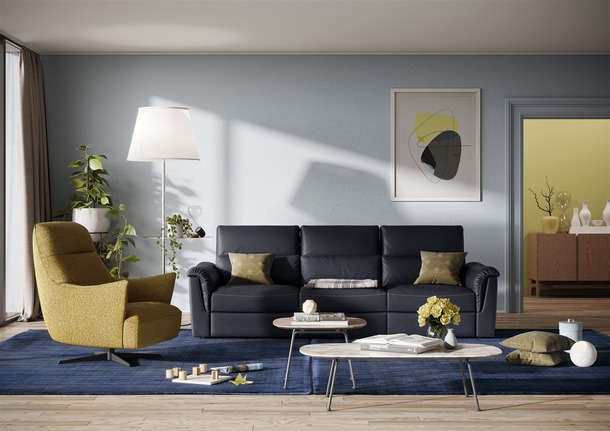 Natuzzi salon Amorevole met relaxfunctie - 1
